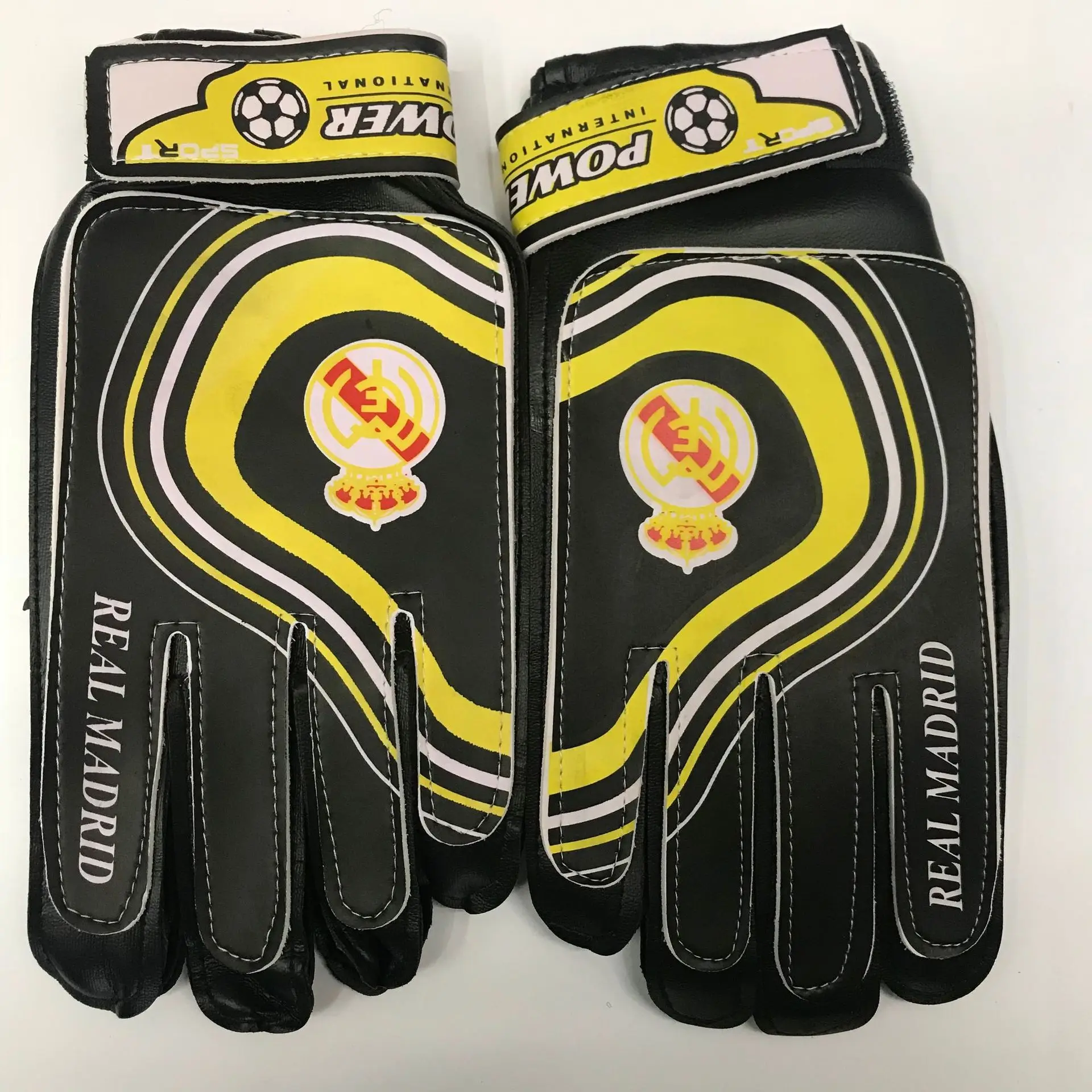Pu Anti-slip Goalkeeper Gloves Football Team Logo Gloves Children Adult Football Training Hand Guard