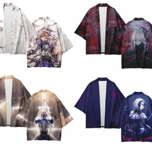 Fate/Saber Alter 3D печать японское кимоно хаори юката косплей для женщин/мужчин Модная Летняя Повседневная крутая уличная одежда с коротким рукавом