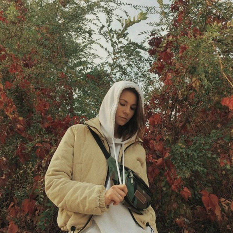 Casual Corduroy Thick Parka Women Oversize Streetwear Jacket Coat