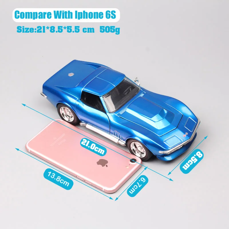 Jada 1/24 масштаб классика 1969 Chevrolet Corvette Stingray ZL1 chevy vette металлические Литые и игрушечные автомобили модели автомобилей коллекции