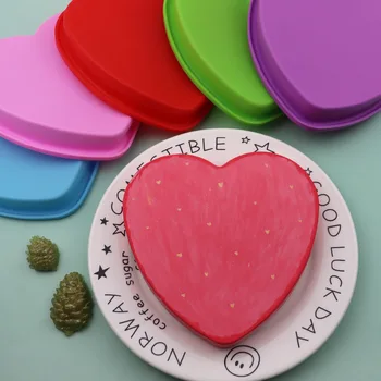 

ming hao Single Small Love Cooking Dish Silica Gel Cake Single Bore Silica Gel Mold Small Cooking Dish Toast Loaf Form
