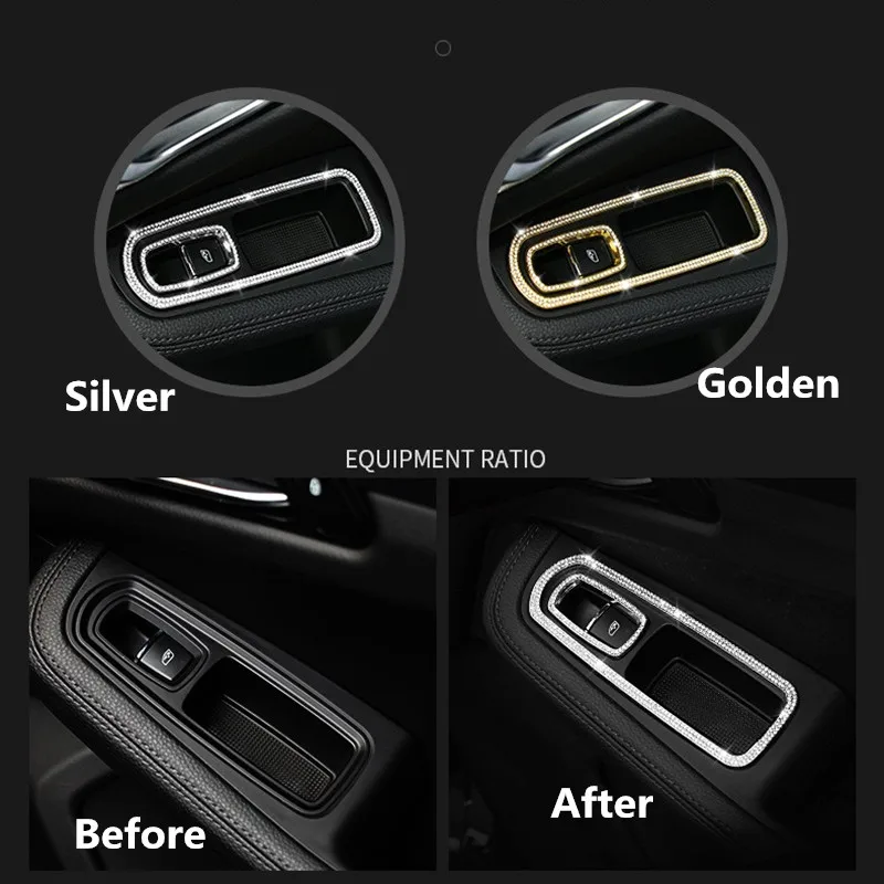 Интерьер стиль литье для Porsche Panamera Macan Cayenne кристаллы цинковый сплав для панели управления окон отделка