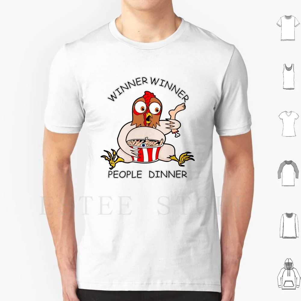 Мужская хлопковая футболка Winner с изображением людей и цыплят | одежда