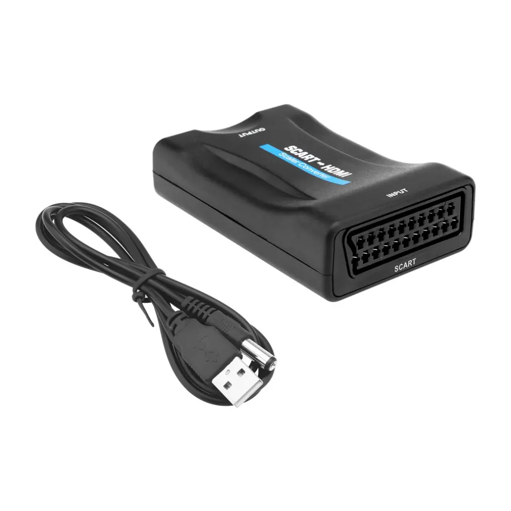 1080P Scart To HDMI Converter Audio Video Adapter HDMI to SCART For HDTV Sky Box STB For Smartphone