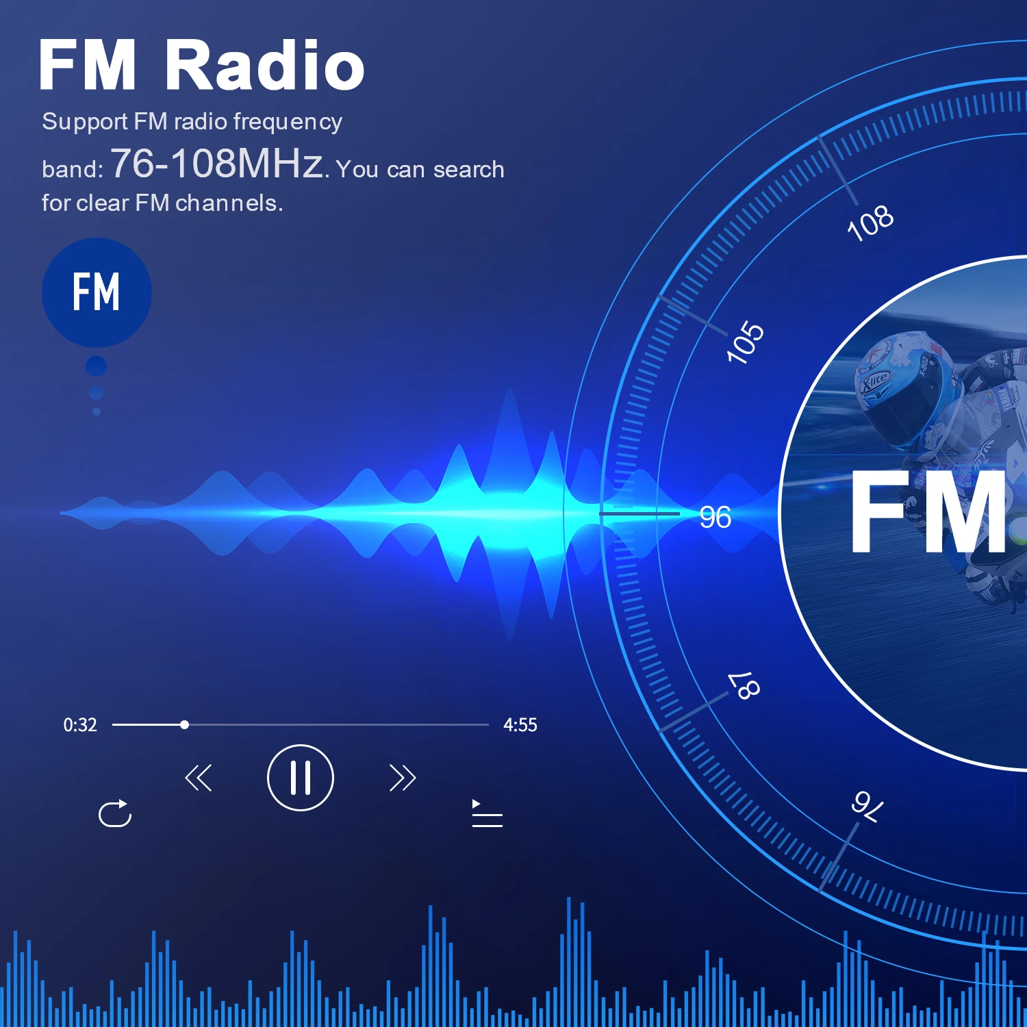 Fodsports FX8   8 ̴ 1000m ׷ BT      Moto Intercomunicador FM