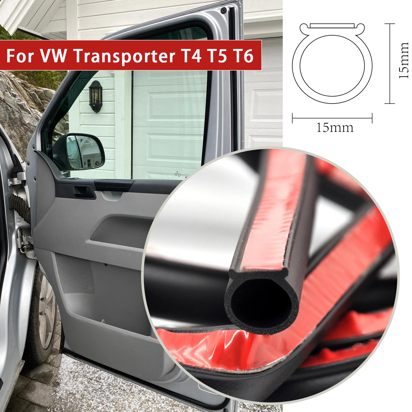 Guarnizione Porta 10M Per Vw T4 T5 T5.1 T6 Transporter Multivan Caravelle Campervan California Camper Extra Cab T32 Aggiornamento Strisce