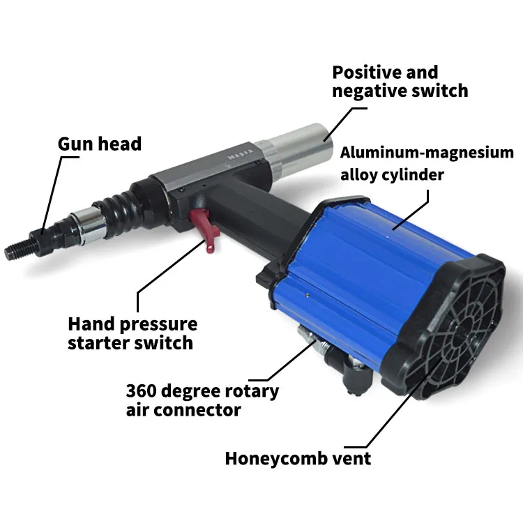 Автоматический Пневматический клепальный пистолет M2312 клепальный пистолет подходит для всех видов резьбовые буксы M3~ M12