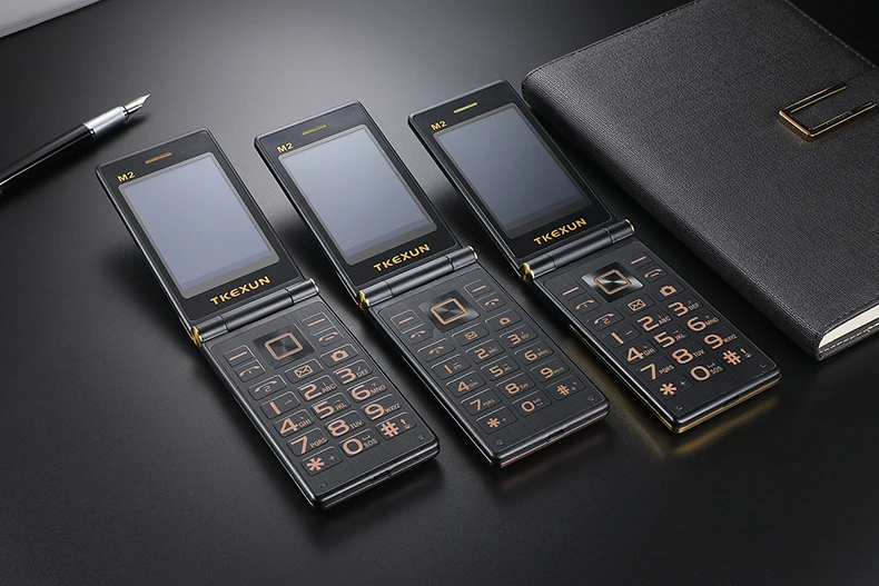 TKEXUN M2 PLUS 3g WCDMA флип-телефон 3,0 ''большой ключ шрифт сенсорный экран мобильный телефон один ключ циферблат старый человек Celulares PK G10 FM