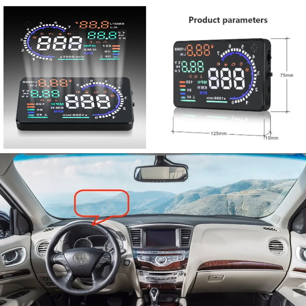 

Car HUD Head Up Display For Infiniti QX60/QX70/QX80 2015 2016 Safe Driving Screen Projector Inforamtion Refkecting Windshield