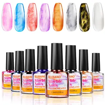 

BURANO Marble Nail Polish, Blooming Gel Nail Polish Mable Nails Watercolor Marble Tint Liquid for Nails, Watercolor Nail Polish