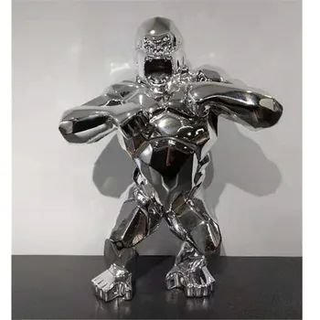 

20.5" Simulation Animal Art Statue Gorilla Bust Art Sculpture Resin Craft American Creative Home Decoration A1120