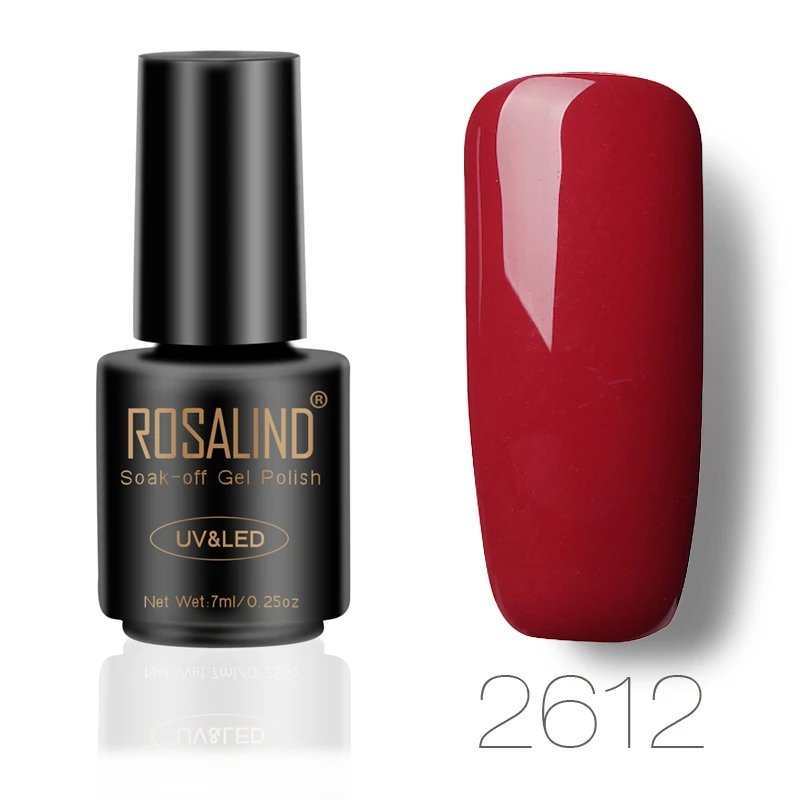 RA2612 ROSALIND Красный бриллиант Блестящий Гель-лак для ногтей Полупостоянный УФ-лампа все для маникюра гибридные лаки для дизайна ногтей - Цвет: RA2612