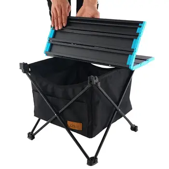 

Outdoor Folding Table Storage Basket Picnic Table Storage Hanging Bag Invisible Bag Waterproof Camping Barbecue Table