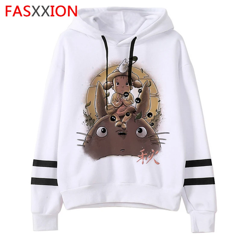 Totoro Kawaii Забавный мультфильм студия Ghibli Толстовка для женщин Харадзюку Миядзаки Хаяо милый 90s Толстовка Графический Ullzang толстовка женская