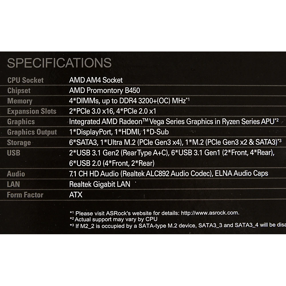 Материнская плата Asrock B450 PRO4 Soc-AM4 AMD B450 4xDDR4 ATX AC`97 8ch(7.1) GbLAN RAID+VGA+HDMI+DP