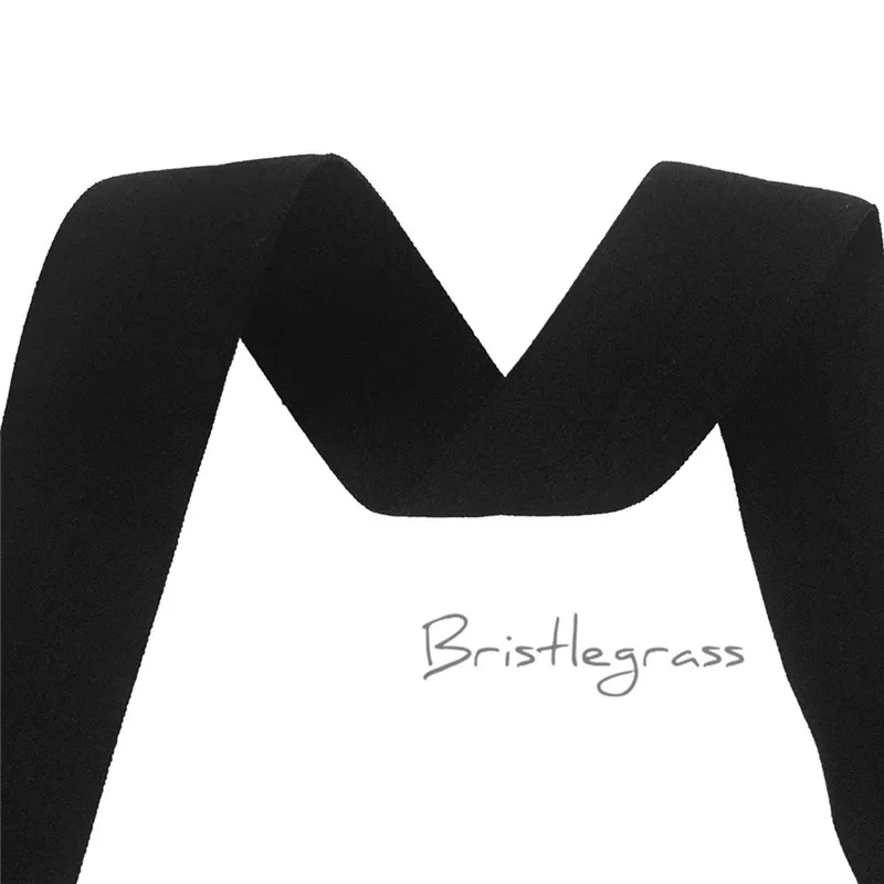 BRISTLEGRASS 5 Ярд " 25 мм твердые матовые не-блестящие враг откидной эластичный спандекс атласная лента Малыш повязка для волос головная повязка кружево отделка Шитье