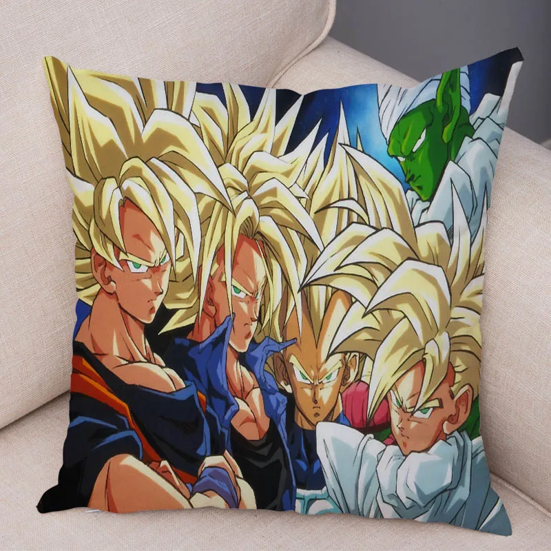 14 Супер Saiyan Dragon Ball наволочка для дивана Наволочка на подушку мультяшная мягкая короткая плюшевая 45*45 см Декор Япония наволочка с аниме - Цвет: 14
