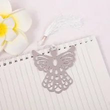 500 шт. Фирменная новинка из металлическая Закладка для книги ленты кисточкой Ангел свадебные Baby Shower стаканчики для вечеринки, подарков для книг