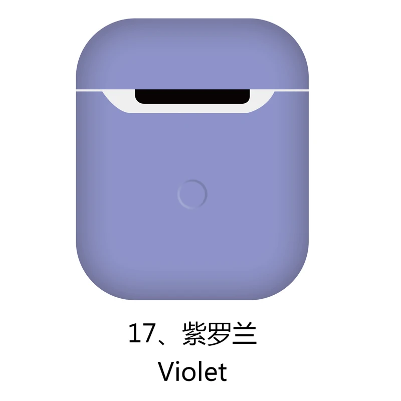 Жидкий силиконовый чехол для наушников для Apple Airpods 2, чехол с Bluetooth, чехол для зарядки, простые яркие цвета, противоударный чехол AirPods