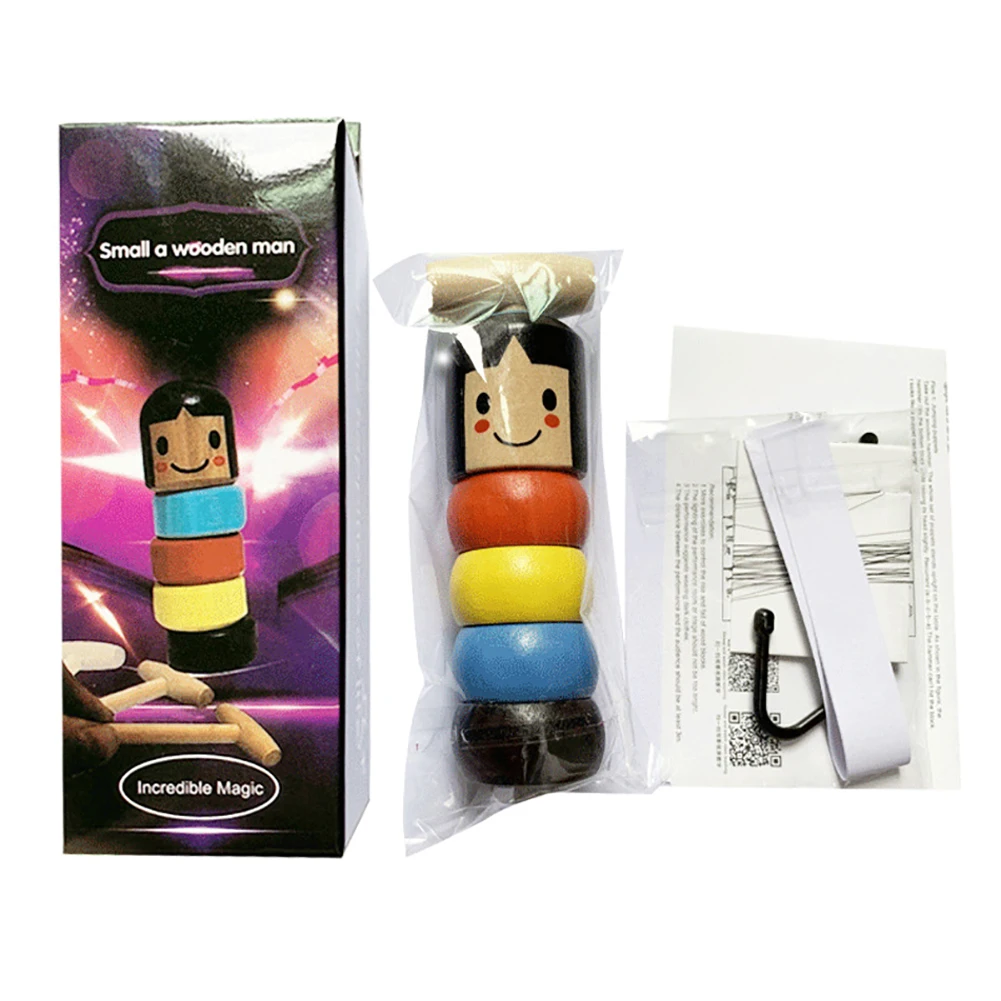 2020 New Wooden Children's Magic Toy Non-falling Wooden Puppet Magic Props Christmas Gift Surprise Toys For Kids