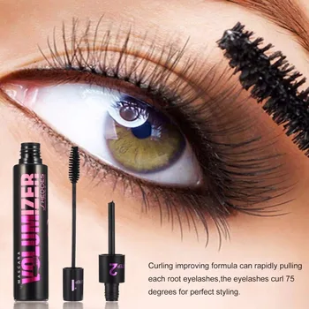 

HOT 1pc Waterproof 3d Fiber Lashes Eyelashes Mascara Double Effect of Dual-use Maquiagem Makeup Long Thick Curly Eyelashes