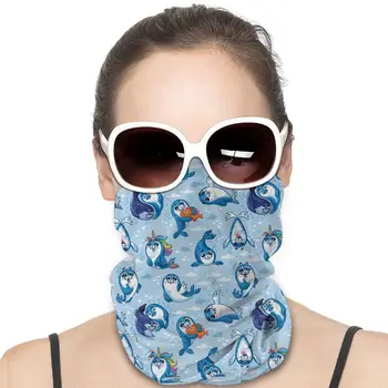 

Baby Seals Man's Womens Scarf Bandana Neck Gaiter breathing Windshield Sunscreen UV Dust Protection for Work