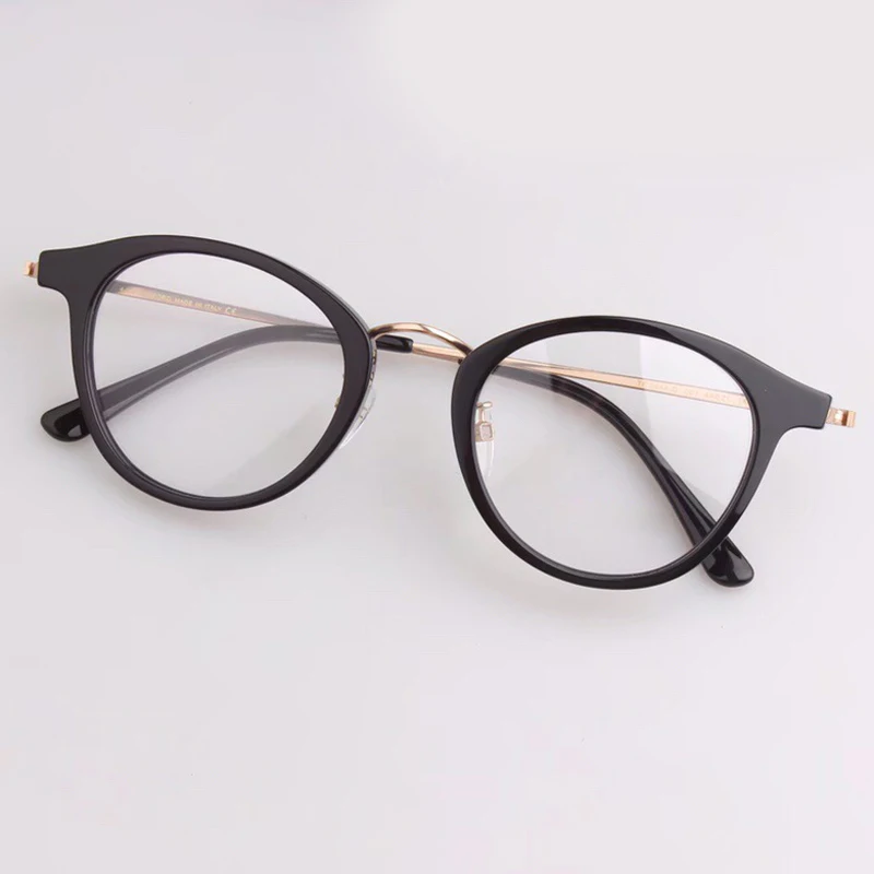 No1 Eyeglasses Винтажные круглые очки, оправа для женщин и мужчин, ацетат, высокое качество, оправа для близорукости, оправа для женщин и мужчин с упаковочной коробкой - Цвет оправы: No1 Eyeglasses