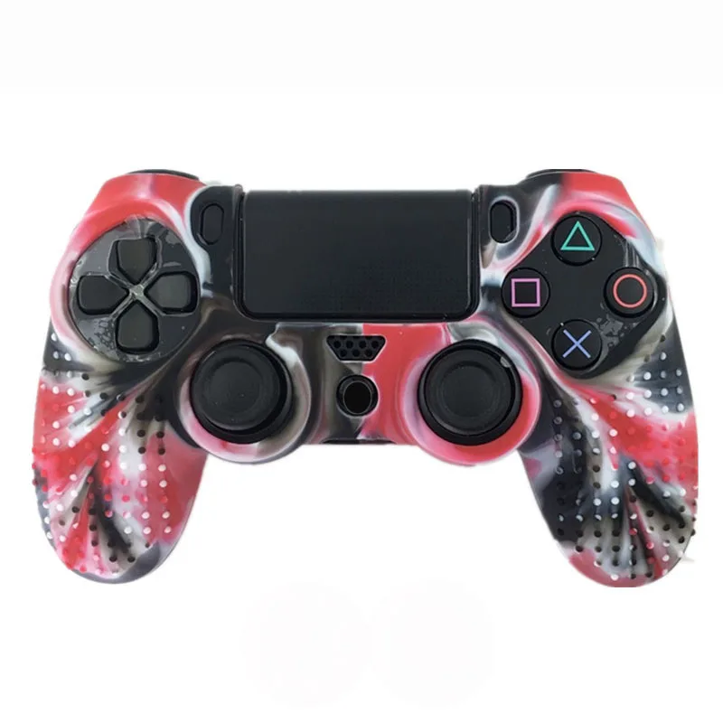 New Version-Red Противоскользящий силиконовый чехол для sony playstation Dualshock 4 PS4 Pro тонкий контроллер Мягкая силиконовая гелевая Резина чехол - Цвет: New Version-Red