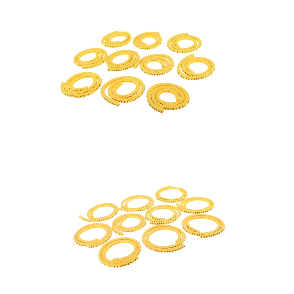 Set of 2000 Round Cable Tags Management Wire Marker Number No. 0~9 1.5mm²&2.5mm²