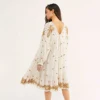 Jastie Lavender Fields Midi Dress 2022 Summer Fall Long Sleeve Loose Embroidery Chic Dress Floral Boho Hippie Vintage Vestidos ► Photo 2/6