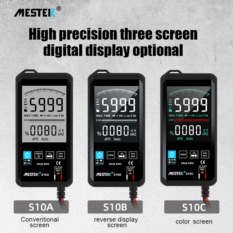Мультиметр Mestek S10 с сенсорным цветным экраном ультратонкий мультиметр