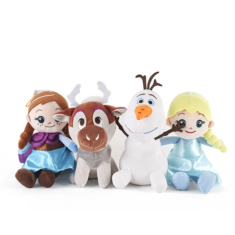 Disney 4 шт./компл. плюшевые куклы Холодное сердце игрушка Анна Эльза Олаф Свен