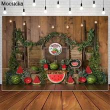 Mocsicka Zomer Watermeloen Boeren Markt Fotografie Achtergronden Kinderen Verjaardagstaart Smash Foto Props Studio Booth Achtergrond