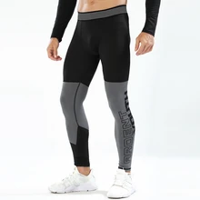 Мужские колготки для фитнеса, бега, бега, бодибилдинга, Спортивные Леггинсы, для спортзала, компрессионные штаны для бега, длинные брюки, спортивные штаны для мужчин