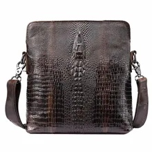 Norbinus New Genuine leather Men Crocodile Bag Real Skin Crossbody Shoulder Messenger Bag First Layer Cowhide Business Handbag