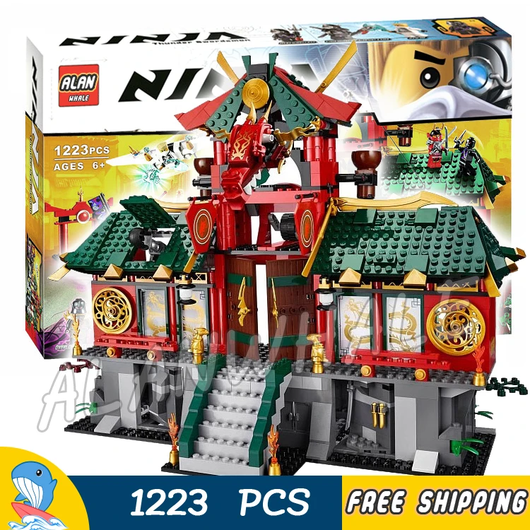 

1223pcs New Battle for Ninja City Temple Base Glider 9797 Figure Building Blocks Classic Assemble Toy Compatible with Legoinglys