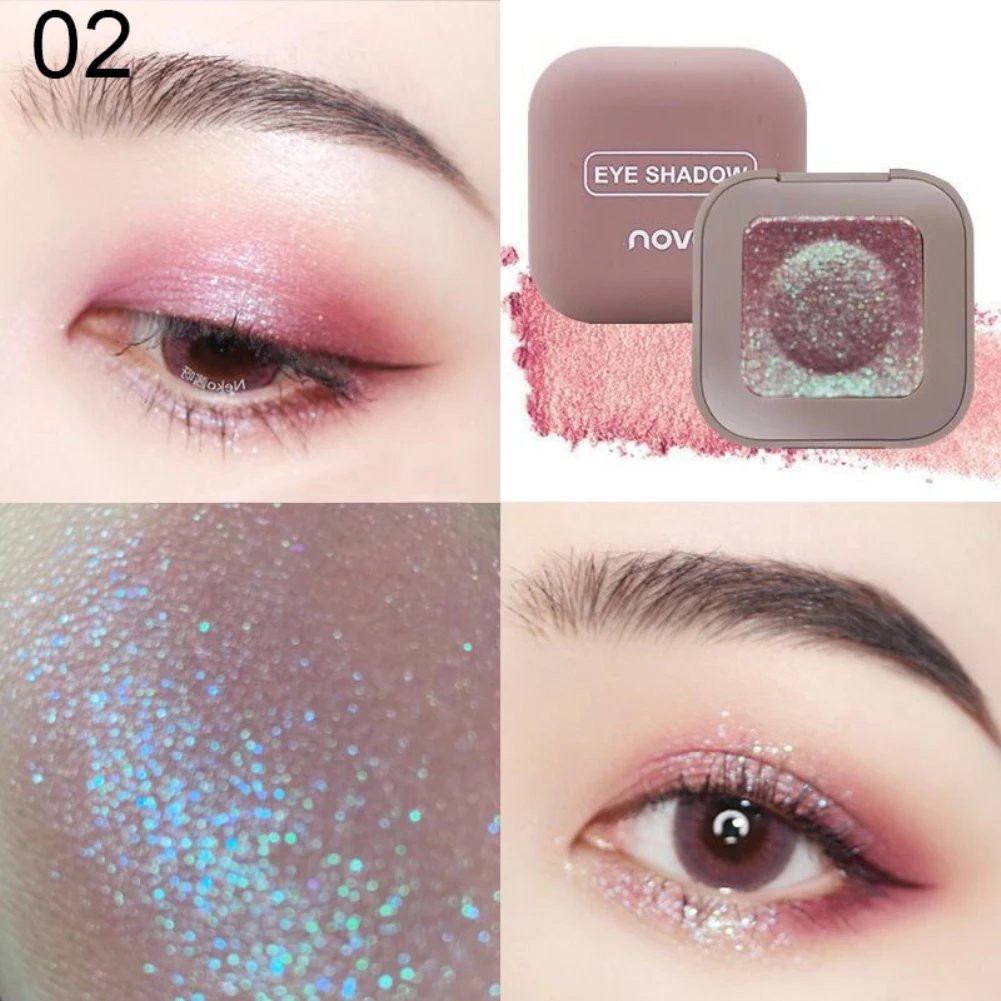 NOVO Pigment Glitter Eyeshadow Long Lasting Single Fingertip Eye Makeup