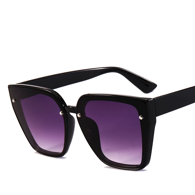 Винтажные женские солнцезащитные очки, солнцезащитные очки для пляжа, розовая квадратная оправа, цветные линзы, мужские и женские солнцезащитные очки, солнцезащитные очки, очки UV400 - Цвет линз: gray