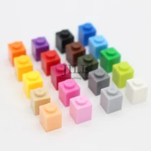 Moc Creative Brick 1x1 3005 DIY Basics Enlighten Building Blocks Bluk Sets Compatible Assembles Particles Toys