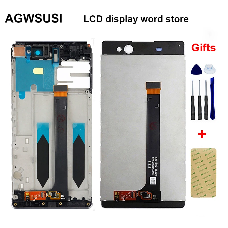 Для sony Xperia C6 XA Ultra lcd F3211 F3212 F3215 F3216 F3213 ЖК-дисплей панель+ сенсорный экран дигитайзер сенсор сборка Рамка