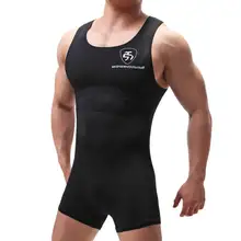 Мужской жилет из обработанной вискозы, нижнее белье, сексуальный костюм для борьбы, однотонное тонкое Корректирующее белье, трико без рукавов, боди, комбинезон, мягкая майка