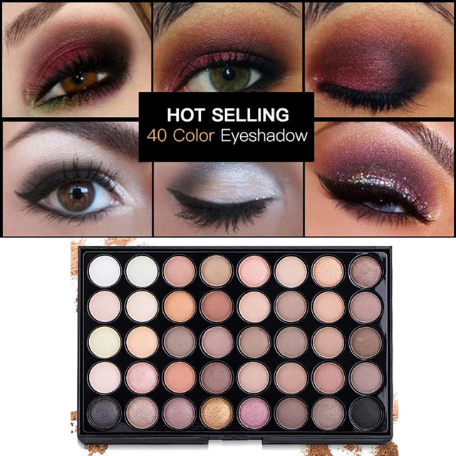 40 Color Eye Makeup Nudes Palette Matte Eyeshadow Cream Makeup Palette  Shimmer Cosmetic Long Lasting Waterproof Make Up Tools - AliExpress