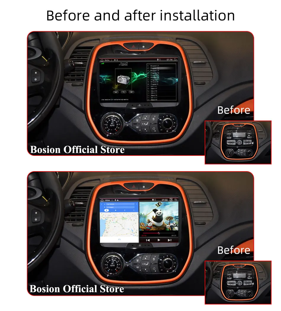 Top Car Radio tape recorder Android 9.0 Automotivo 1 Din For Dacia/Sandero/Duster/Captur/Lada/Xray 2/Logan 2 GPS ROM 32G 5