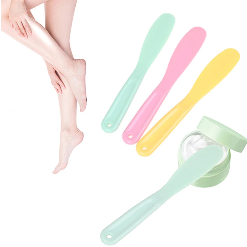 3 Colors Mini Disposable Cosmetic Spatula Scoop Plastic Spoon Facial Mask Stick Makeup Maquillage Tools Equipment Face Beauty