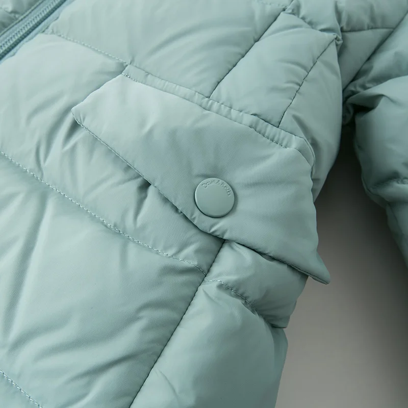 DBK11193 dave bella/Зимний пуховик для маленьких девочек детское пуховое Стеганое пальто Детская верхняя одежда с капюшоном с большим мехом
