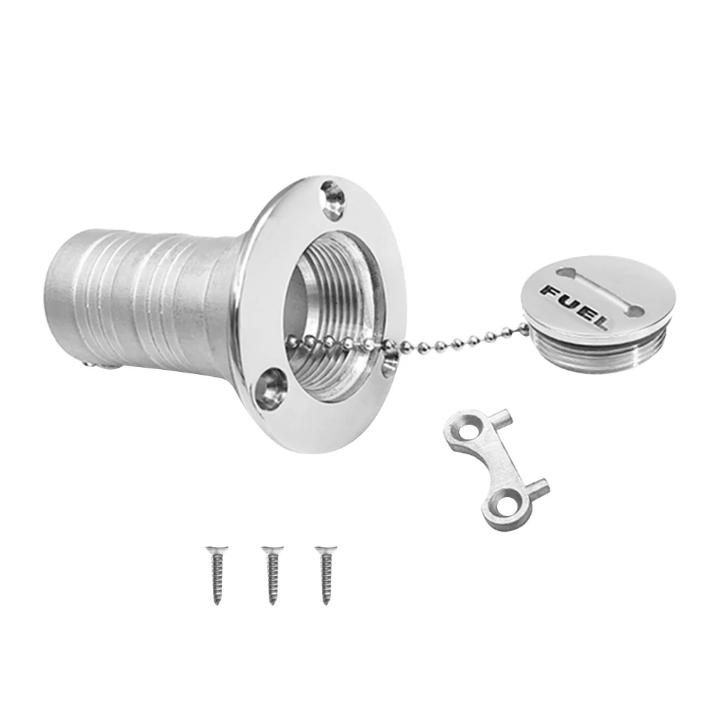 52mm 2'' Boat Gas Fuel Deck Fill / Filler & Key Lift Screw Cap O Ring Seal - Marine Grade 316 Stainless Steel