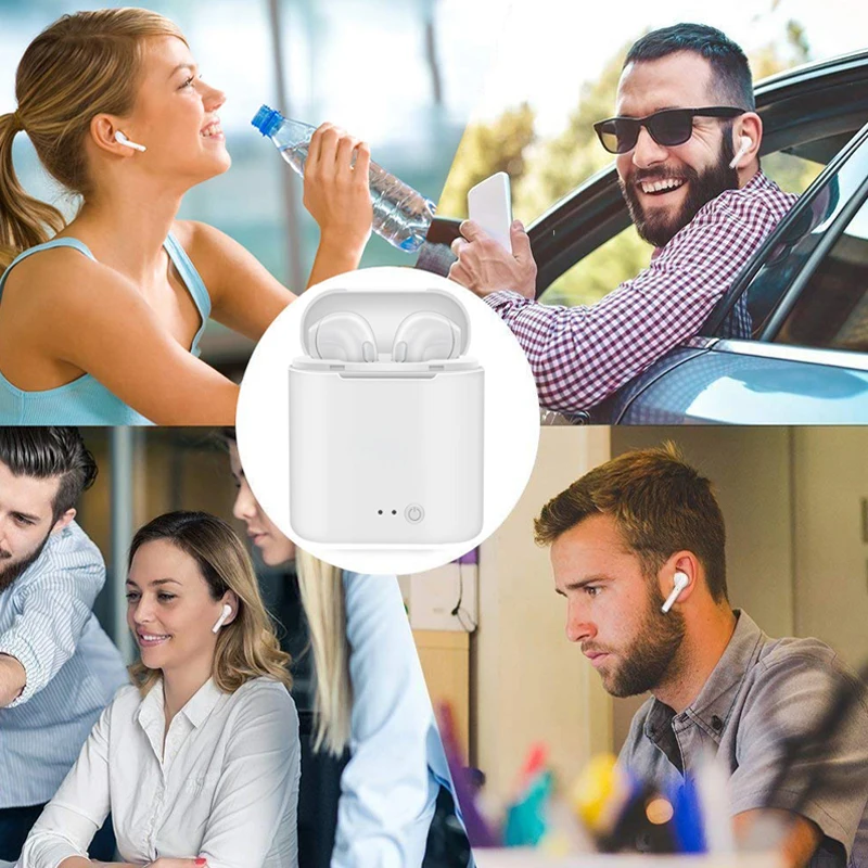 Наушники i7s Tws, беспроводные наушники, Bluetooth, воздушные наушники, гарнитура, гарнитура с зарядным устройством для iPhone, huawei, Xiaomi