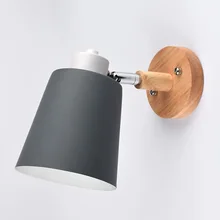 Современный деревянный настенный светильник в скандинавском стиле, освещение в помещении, прикроватный светодиодный настенный светильник для чтения детей, прикроватный светильник для спальни