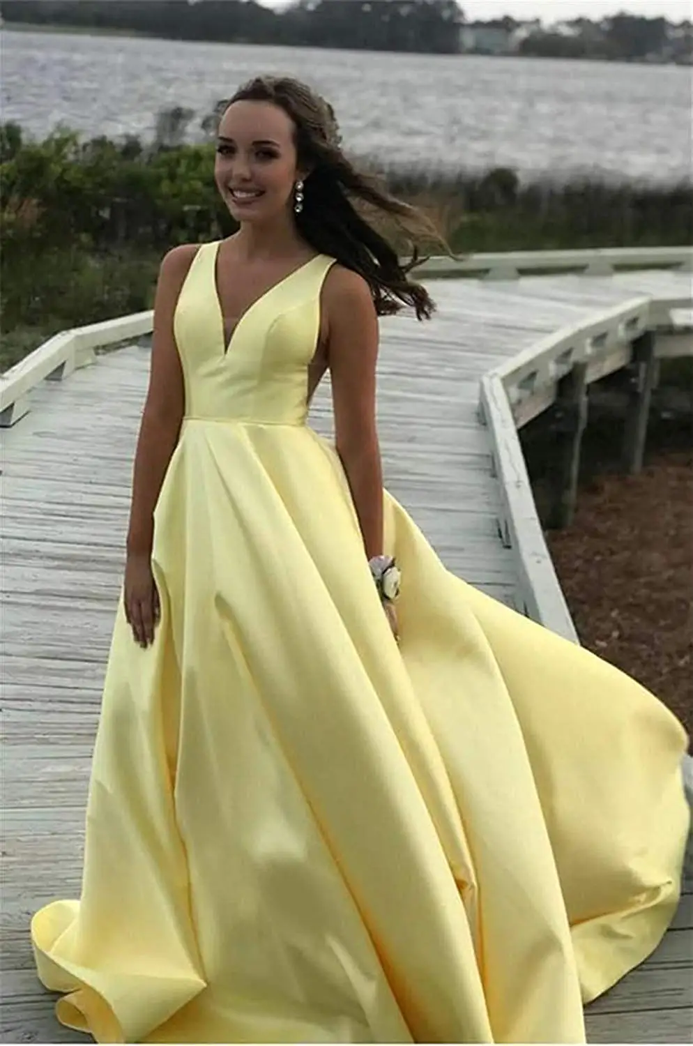 Пикантные col en V profond longue таче a-онлайн robes de Вечер dos, запчасти для femmes; robe de bal торжественного случая с пусковой установкой poches robe de moiselle д'