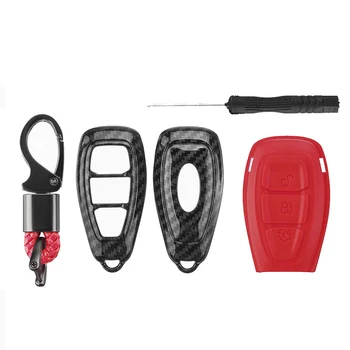 

Red Carbon Fiber Key Remote Protection For Ford Focus Fiesta Kuga C-Max Galaxy Gift Useful Durable New Hot Sale